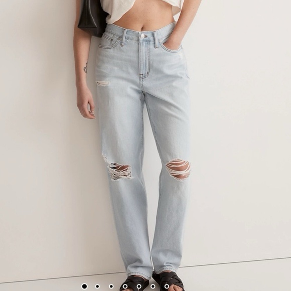Madewell Slouchy BoyJeans in Wrightlane Wash Women’s Size 31P NWT